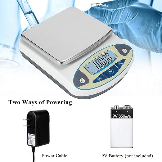 Bonvoisin Lab Scale 5000gx0.01g High Precision Electronic Analytical Balance 0.01g Accuracy Laboratory Precision Digital Scientific Scale (5000g)
