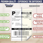 Dasher Products Thermal Shipping Labels Compatible with Dymo LabelWriter 4XL 1744907 4x6 Internet Postage Labels, Water Resistant, Strong Adhesive, Perforated, 220 per Roll, NOT for 5XL (4 Pack)