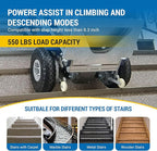 Electric Stair Climbing Dolly Hand Truck with Brake,Powered Stair Climbing Hand Trucks Dolly Cart for Moving, 550lbs Capacity Heavy Duty Stair Climber(XSTO ZW7250GC)