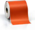 4" X 6" Direct Thermal Perforated Stickers Labels for Shipping Labels, Inventory, and Color Coding - Compatible with Zebra, Rollo, Godex and More (Orange, 1 Roll)