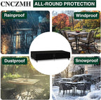Heavy Duty Patio Furniture Covers Waterproof, 600D Outdoor Furniture Cover Waterproof for Sectional Sofa Couch, Outdoor Dining Table and Chair Set Covers 110''L x 84''W x 28''H, Black