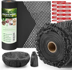 Honeycomb Packing Paper, 12" x 200' Packing Paper Substitute Alternative for Bubble Cushioning Wrap for Moving Shipping Packaging, Recyclable Moving Supplies Bubble Packing Wrap Roll-Black