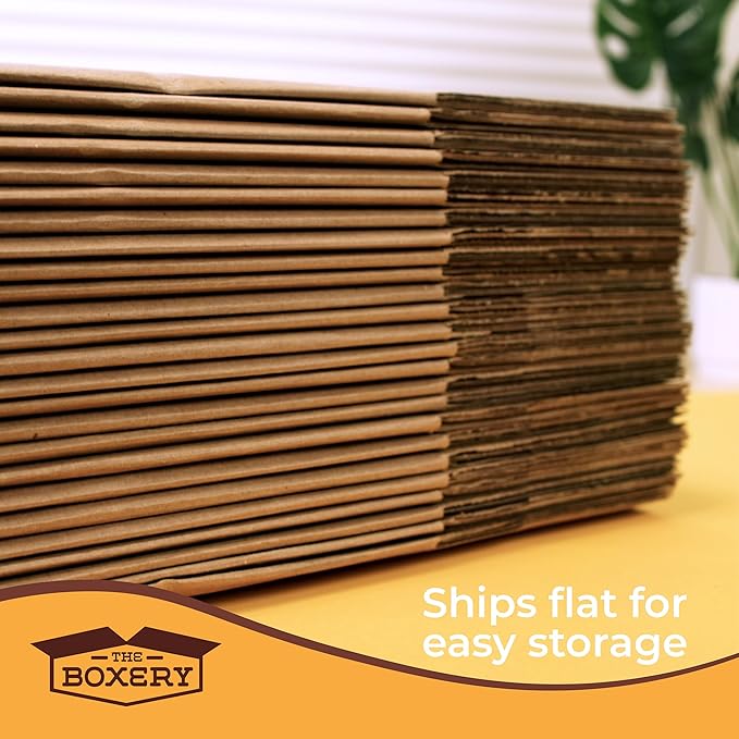 The Boxery 11"x11"x11" Brown/Kraft Corrugated Cardboard Shipping Boxes 100-Pack | Mailing, Packing, Moving & Storage for Business/Home – Durable - Eco-Friendly, Recyclable - Made in the USA