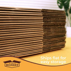 The Boxery 8"x6"x6" Brown/Kraft Corrugated Cardboard Shipping Boxes 100-Pack | Mailing, Packing, Moving & Storage for Business/Home – Durable - Eco-Friendly, Recyclable - Made in the USA