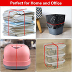 Large Heavy Duty Latex Rubber Bands 12 Inches Trash Can Bands Strong Elastic Bands for Office Supply, File Folders, Cat Litter Box, 60 Pack (Red)