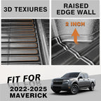 TripleAliners Truck Bed Mat Compatible with 2022 2023 2024 2025 Ford Maverick Hybrid & Gas Accessories Vehicle Perfectly Flush All Weather Protection TPE Heavy Duty Pickup Car Bed Cargo Mat