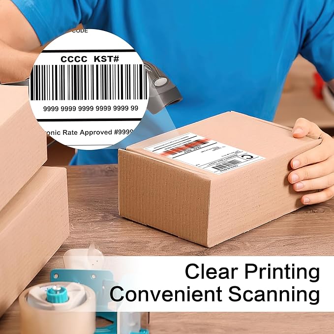L LIKED 500 Pre-Cut 4x6 Sheet Shipping Labels for Laser & Inkjet Printers, Single Sheet, Self Adhesive Address Mailing Postage Stickers (500 PCS)
