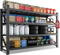 75" Wide Industrial Storage Shelves, 9000LBS Garage Shelving Heavy Duty, Standing Shelf Units, 4 Tier Metal Adjustable Storage Shelving Rack for Shop Warehouse Basement, 75'' W x 24''D x 70'' H
