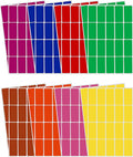 Royal Green Rectangular Color Coding Stickers 1.57inch x 0.75 inch Rectangle Label in 8 Assorted Colored Tags Labels - (40mm x 19) 320 Pack