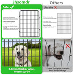 Decorative Garden Fence with Gate, 40 in(H) x 95 ft(L) Rustproof Metal Fence Panels No Dig Fence with Full Panel Gate, Dog Fence Outdoor for Yard, Animal Barrier Garden Fencing for Yard