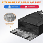 Insulated Pizza Delivery Bag,Pizza Warmer Bags, Insulated Food Delivery Bag, Premium Large 20 X 20 X 6 Inch Takeway Bags Suitable For Cold and Hot Food,Pizza,Home Delivery