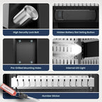 Heavy Duty 103 Keys Electronic Key Lock Box with Anti-Theft Deposit Key Slot & Key Out Tags, Key Cabinet Wall Mount with Code for Home Office