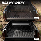LASFIT Truck Bed Mat for Honda Ridgeline 2026 2025 2024 2023 2022 2021 2020 2019 2018 2017 5.3FT (64.0 in) Bed Mat, TPE All Weather Custom Fit Truck Cargo Bed Liner, Black