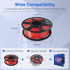 FLASHFORGE PETG Pro Filament 1.75mm Red, 3D Printer Filament 1kg (2.2lbs) Spool, Dimensional Accuracy +/- 0.02mm, 3D Printing Filament for Various Mechanical Parts, Waterproof Parts