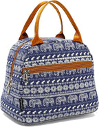 FlowFly Insulated Lunch Cooler Bag - Tote Bag Organizer for Women/Men, Elephant