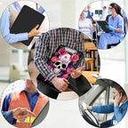 Clipboard with Storage,Office Supplies Nursing Clipboards Folder with Pen Holder Plastic Foldable Clip Board with Storage for Nurse Teacher,Flowers Skull