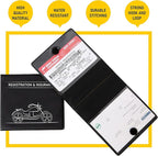CANOPUS Car Registration and Insurance Holder, Car Document Holder, Vehicle Registration and Insurance Card Holder, Wallet for Auto, Trailer, Motorcycle, Truck, Vehicle Paperwork Organizer (2 Pack)