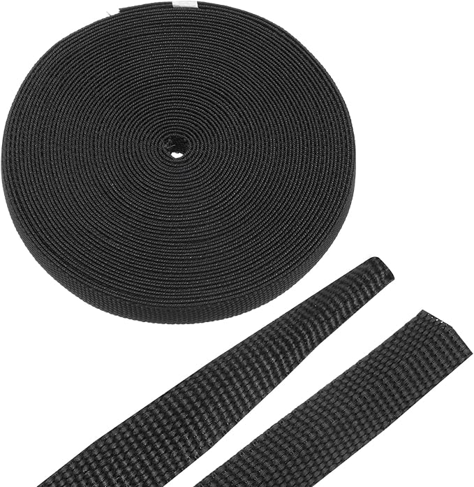 MECCANIXITY Braided Cable Sleeves Heat Shrinkable Fabric Sleeving, 1/4" 33ft Black 2:1 Ratio Heat Shrinkable Cord Protector for Harness Cable, Network Cable Protection, Cable Management