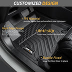 AIPOIL® Floor Mats & Cargo Liner Set for 2013-2019 Ford Escape All Weather Protection TPE Anti-Slip Automotive Full Set Custom Car Mats Accessories - Black