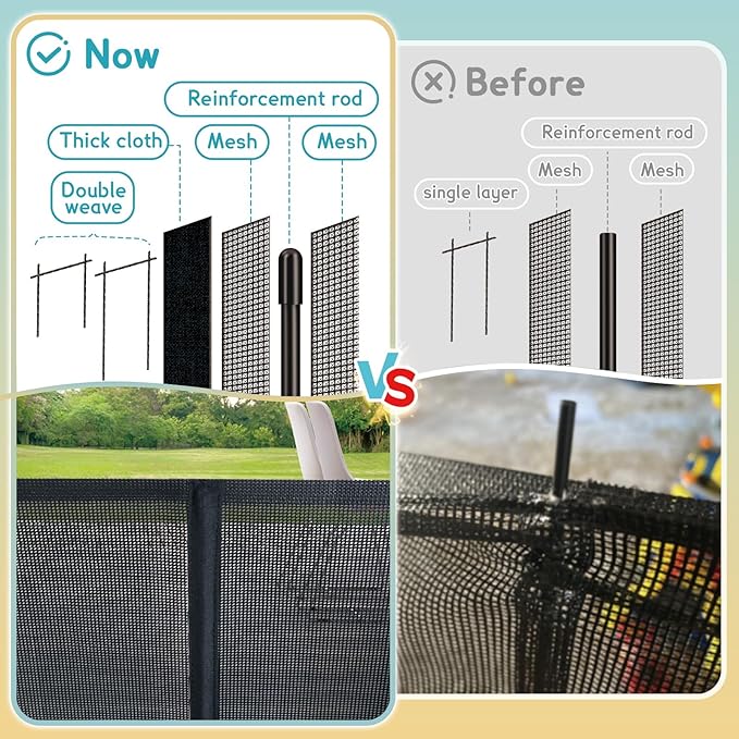 140'' Retractable Baby Gates Extra Wide,34" Tall Retractable Dog Gate for Doorways, Security Upgrade Reinforcement Rods Extra Long Retractable Baby Gate for Stairs, Indoor/Outdoor Retractable Gate