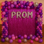 3 Pack 3.3x8.2 Feet Pink Foil Fringe Backdrop Curtains, Tinsel Streamers Birthday Party Decorations, Fringe Backdrop for Graduation, Baby Shower, Gender Reveal, Disco Party