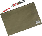 Rough Enough Important Document Storage Bag File Folder Organizer Pouch with Zipper Waxed Canvas Water Repellent for Travel Office Legal Size Green