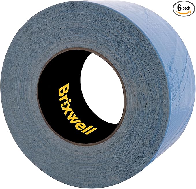 Brixwell 6 Rolls - Blue Double Coated Carpet Tape 3 Inch x 36 Yard Made in The USA