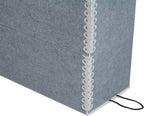Lineco Archival Document Storage Box with Metal Edge, Acid-Free Gray Boxboard, Organize and Store Files, Prints, Photos, Letter-Sized Case 12.5" x 10.5" x 5" Wide, Pack of 2