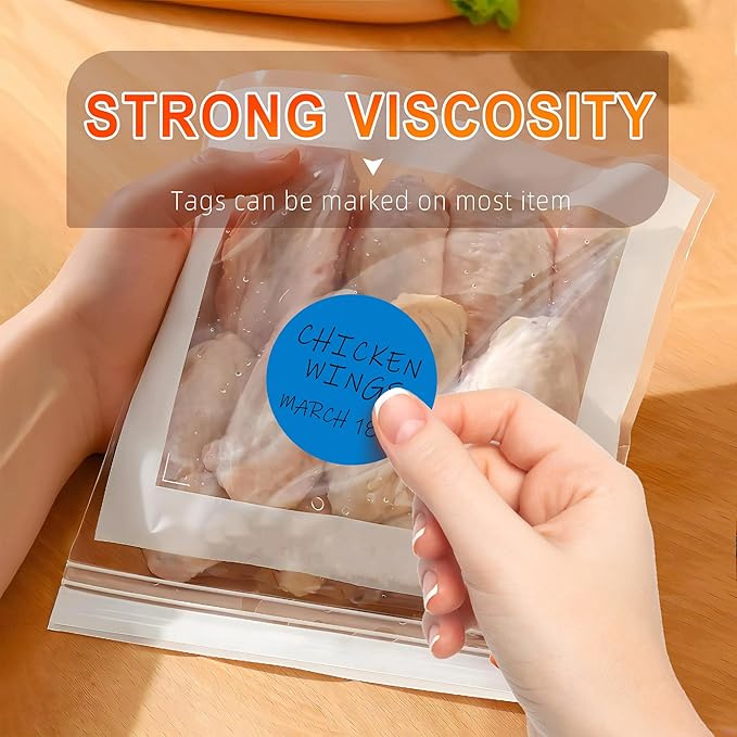 Easy to Use 2 Inch Blue Multi-Purpose Round Coding Labels, 4 Rolls 2000 PCS Circle Strong Adhesive Sticker for Office,Inventory, Organizing