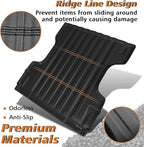 TripleAliners Truck Bed Mat Compatible with 2005-2021 Nissan Frontier Accessories 6FT Bed Vehicle Perfectly Flush All Weather Protection TPE Heavy Duty Pickup Cargo Mat