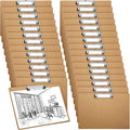 Sherr 30 Pcs Clipboard 9 x 13 Inch Large Brown Wooden Horizontal with Low Profile Clip Landscape Clipboard Layout for School Classroom Office Drawing Sketching Art Back to School Supplies