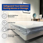 VICMORE 2 Pack King Mattress Bags for Moving, Storage & Disposal – Clear Heavy-Duty Plastic Covers, Tear-Resistant & Dustproof, Recyclable