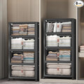 Extra Large Stackable Storage Bins with Lids & Wheels & Door, 896QT-112QT/28GAL*8Pack Foldable Collapsible Closet Organizers, Plastic containers drawers for bedroom Dorm