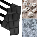 QWORK Horse Ice Leg Wraps - Reusable Gel Ice Pack Therapy Set of 2 - for Horses Injuries, Swelling, Arthritis, Black