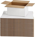 7x5x4 Shipping Boxes for Small Business,40 Pack White Corrugated Cardboard Box for Packaging, Mailing, Storage