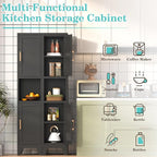 Tall Bathroom Storage Cabinet,Metal Slim Narrow Bathroom Organizer with Open Shelves and Adjustable Shelving,Ideal for Small Spaces,Living Rooms, Entryways, Kitchens - Assembly Required (Black)