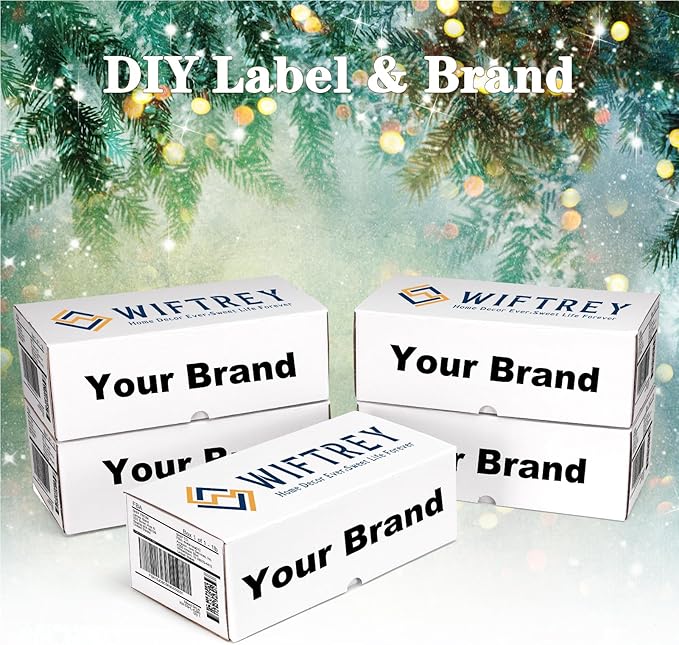 WIFTREY 25 Pack 12x6x4 White Small Shipping Boxes, 12 x 6 x 4 Corrugated Cardboard Mailer Box for Packaging Small Business