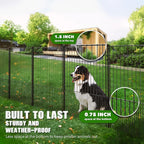 WESLEY'S CORNER Tall Fence Panels - 32”H x 29”L, No Dig Metal Dog Fence, Heavy Duty Garden Border & Animal Barrier, Rustproof, Decorative Fencing for Backyards, Frontyards, Outdoors and Edging