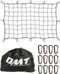 Orion Motor Tech 3x4 ft Heavy Duty Cargo Net for Pickups SUVs Vans Semis, 6x8ft Max Bungee Cord Net for Truck Bed Roof Rack Trailer More with Handmade Knotting, 12 Carabiners, Storage Bag
