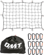 Orion Motor Tech 3x4 ft Heavy Duty Cargo Net for Pickups SUVs Vans Semis, 6x8ft Max Bungee Cord Net for Truck Bed Roof Rack Trailer More with Handmade Knotting, 12 Carabiners, Storage Bag