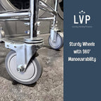 LVP Work Horse Commercial Laundry Cart with Removable Handle 2.85 Bushels (Black, Extra Large)