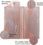 Premium Car Registration & Insurance Card Holder with Magnetic Shut, Vehicle Glove Box Car Organizer - For Documents, Cards, License (Rose gold)