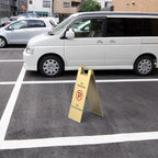2-Pack No Parking Sign, stainless steel,24 Inch Height, Double Sided A-Shaped Frame No Parking Sign, Folding No Parking Signs for Outside, Lawn, Driveway, Garage, Yard, Fire Lane