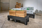 PolyMight Heavy-Duty Plastic Poly Dunnage Rack for Warehouses and Commercial Industrial Storage 48" x 18" x 12" with 1500 lb Capacity
