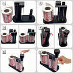 Manual Label Sticker Roll Dispenser,Adjustable Tabletop Label Dispenser for Rolls of Sticker Labels,Multi Use Sticker Holder Organizer Stand in Classroom, Business, Home