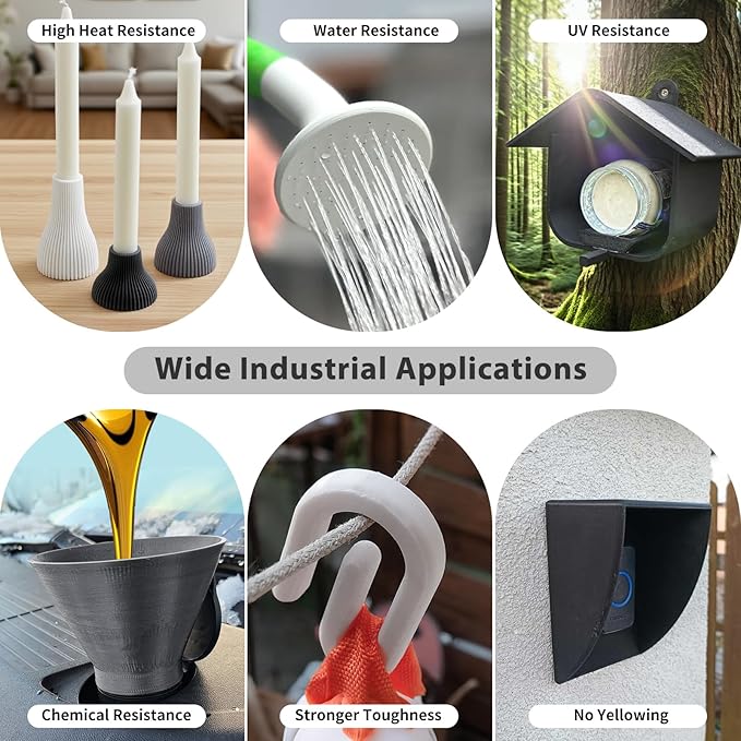 iSANMATE ASA-GF 3D Printer Filament, 15% Glass Fiber Reinforced, Superior Weather & UV Resistance, High Strength & Thermal Stability for Outdoor & High-Impact Applications (1kg, Grey)