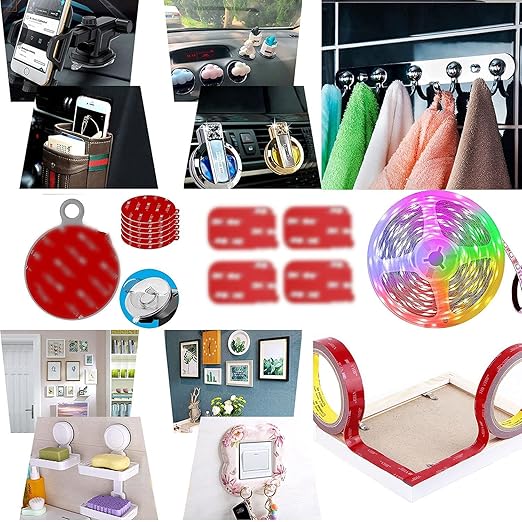 Double Sided Tape Heavy Duty Mounting Tape Strong Adhesive Tape Waterproof Foam Tape Picture Hanging Strips Carpet Tape Rug Gripper for LED Strip Light Indoor and Outdoor (2in X 10ft)