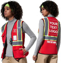 AYKRM Custom Logo Personalised Printed High Visibility Reflective 2 two tone work construction Safety Vest