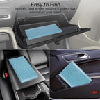 Car Registration and Insurance Holder, Leather Magnetic Shut Vehicle Glove Box Organizer for Document, Card, Driver License, Glitter LightBlue