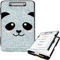 Clipboard with Storage High Capacity Plastic Nursing Clipboards with Pen Holder File Folder Storage Box Clipboard with Heavy Duty Clips for Teacher,Doctor,Offices-Funny Panda